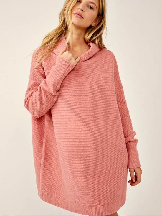 Free People Sweaters - FREE PEOPLE • Ottoman Slouchy Tunic in Pink